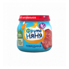 ФрутоНяня Пюре "Говядина" с 6 мес 80 гр