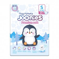 Joonies Premium Подгузники S 64 (3-6 кг) NEW