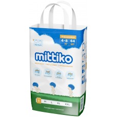 Mittiko Подгузники S (4-8 кг) 64 шт