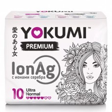 Yokumi Premium Ultra Normal Прокладки женские гигиенические с ионами серебра 5 капель 240 мм 10 шт